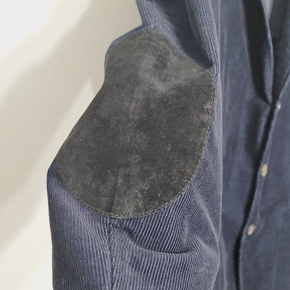 Matinique | Mens Blue Corduroy Blazer Jacket Navy Blue Pockets Preppy Staple 42 - Picture 3 of 11